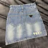 Plus Size Kleider Designer Brief Abzeichen Frauen Denim Röcke Kleid Mode Hohe Taille Kurzer Rock Hiphop Streetwear Mädchen O9JZ