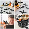 Nuovo 20pcs Halloween Candy Lollipop Decorazione Pipistrello di carta Titolari di carte Lollipop Decorazione per feste di Halloween Forniture Regalo di compleanno per bambini