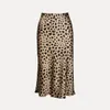 Skirts Klacwaya Leopard Girls Silk Pencil Skirts Women Fashion High Waist Slim Skirt Ladies Chic Animal Print Mermaid Jupe femme 230621