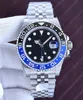 GMN's GMT Wristwarchs Designer Mécanique de haute qualité Regarder automatique Batman Ring Luxury Mouvement Mouvement, montre la bracele