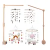 Hochets Mobiles Bite Bites Cloche de lit en bois Support mobile pour bébé Chaussette Hochet pour les jouets nés Développement Accessoires de bricolage Support de berceau Supports de bras 230620