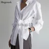 Damesblouses Overhemden Damesoverhemd met lange mouwen Blouse Knoop Witte blouses Vrouwelijke ruches Zwarte losse overhemden voor dames Katoenen kantoorblouses Nieuw 18659 J230621