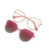 Lunettes de soleil COHK Cat Eye Magnet Lunettes de soleil polarisées Clip sur lunettes Cadre Anti Blue Light Luxury Brand Design Vintage Computer Eyeglasses 230620