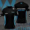 Męskie koszulki Summer Sprzedawanie zespołu Williams drużyna szyi z krótkim rękawem wyścigi na świeżym powietrzu entuzjasta sportowe sporty sporty duża koszulka 230620