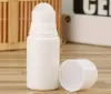 New White Plastic Roll On Bottle Refillable Deodorant Bottle Essential Oil Perfume Bottles DIY Personal Cosmetic Containers