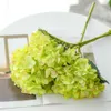 Torkade blommor Silk Hydrangea Artificial Flower Fake Simulation Blue Diy Bouquet Wedding Table Home Party Decorations