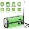 Mini altoparlanti Radio portatile Manovella multifunzione AM Lampada da lettura Torcia Ricarica solare Power Bank 5000mAh