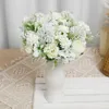 Dried Flowers 30cm Long Artificial Silk Peony Mixed Wedding Flower Arrangement Bride Holding Bouquet Home Party DIY Fake