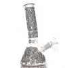 Vente en gros 8 pouces mini narguilé conduites d'eau dab rig plates-formes pétrolières brillent dans le noir bécher en verre bong 14mm joint capiteux petit attrape-cendres bongs avec bol de tabac moins cher