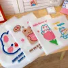 Aufbewahrungstaschen 5 teile/los Cartoon Kawaii Plastiktüte Tragbare Transparente Reise Kleidung Organizer Beutel Kleidung Dichtung Pack