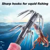 ベイトルアーgoture 5pcs luminous quid jig shig shrimp prawnは、海水のための人工的な硬い餌釣り3.0＃3.5＃フック230621