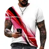 T-shirt a maniche corte con stampa digitale da uomo nuova estate Tendenza moda T-shirt girocollo ampia e versatile