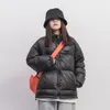 Trench femme hiver Couple pain manteau coton veste hommes et femmes couleur unie col montant décontracté ample rembourré