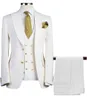 Abiti Completo per ragazzi Giacca avorio Pantaloni Gilet Smoking da sposa Tre pezzi Abito da festa formale Blazer per bambini Set costume enfant mariag 230620