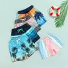 Shorts FOCUSNORM Kinder Kinder Jungen Lässige Strandshorts Sommermode Musterdruck Kordelzug Taille Badeshorts 2-6Y 230620