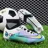 Andra idrottsartiklar Män Soccer Shoes High Top Ankel Football Boots Multicolor Outdoor Non-Slip Grass Professional Training Professional Sneakers 230620