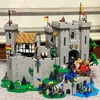 Block i lager 10305 Lion King Knights Medieval Castle Model Building Assembly Bricks Set Toys For Children Toy Gifts Christmas 230621