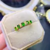 Cluster Rings Natural Diopside Ring 925 Серебряный сертифицированный 3х4 мм белый драгоценный камень красивый подарок для девочек