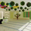 装飾花1 xシミュレーショングラスボール人工植物トピアリーツリーウェディングパーティーホームアウトドアデコレーションアクセサリー