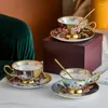 Tassen Bone China Kaffeetasse Teller Europäischen Stil Kleine Luxus Haushalt Gericht Fenghua Tee Britischen Nachmittag Geschenk Box Set