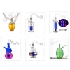 Hot Selling Pocket Smoking Water Pipe 10mm Female Mini Glass Oil Burner Bong Hookah Colorful Heady Recycler Dab Rig with Oil Nail Bowl and