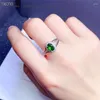 Bagues en grappe 925 argent incrusté Diopside naturel bague pour femme bijoux de luxe légers personnalisables