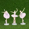 Figurine decorative 3PCS Ballerina Statue Desktop Ornament Dancing Girl Crafts Art Home Decor
