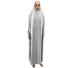 Vêtements ethniques femmes musulmanes couverture complète prière une pièce Hijab longue Maxi robe Abaya caftan Robes aérien arabe moyen-orient robe islamique