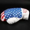 Andra golfprodukter 1 datorer golf headcovers för förare fairway woods boxing handske usa pu läder golf klubb #1 #3 #5 trähuvudskydd 230620