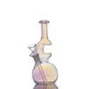 Cachimbos de água de vidro Tubos de água Rainbow Dab Rig Bong 7inch Oil Rigs Dry Herb Bongs Fumar Ash Catcher Recycler Beaker Bong com 14mm Masculino Tubo de Queimador de Óleo de Vidro