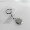 Keychains 1pc Round Butterfly Knot Locket Stainless Steel Keychain DIY Key Chains For Men Family Memory Making Accessories Gift