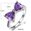 Обручальные кольца романтическое пурпурное циркон для женщин обручение валентинки Обещание винтажное современное кольцо прибытие Lucki Charm