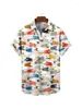 Mannen Casual Shirts 2023 Zomer Oversized Mens Hawaiian Shirt Dazn Korte Mouw Tops 3D Afdrukken Anime Bloemmotief Mode mannelijke Kleding