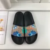 Designer Sandal For Men Women sandale famous women claquettes Rubber Leather Fabric Embroidery Flat Gear Sole Big Size 36-48 Summer Beach Shoes