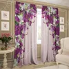 Tenda Primavera Matrimonio Fiori Rosa Rosa Eleganza Moderna 2 Pezzi Finestra Sottile Drappo Per Soggiorno Camera Da Letto Decor