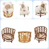 Souvenirs nés Pographie Accessoires Panier Rétro Rotin Chaise Ronde Bebe Po Accessoires Recien Bébé Fille Garçon Cadeau Posant Fond De Lit 230620