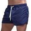 Mens badkläder Pocket Swimming Shorts Beach Solid Hateble Casual Fitness Fast Dry Beachwear Plus Size Male Jogging Sportwear 230621