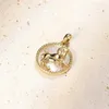 Pendant Necklaces Retro Natural Shell Circle Coin 12 Constellations Necklace For Women Animals Zodiac Sign Choker Femal Trend Jewelry