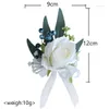 Dekoracyjne kwiaty Mori Wedding Bride and Groom Corsage Celebration Guest Sister IE