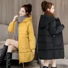 Gabardina para mujer, chaqueta de invierno para mujer, abrigo largo, abrigo informal para mujer, Parkas cálidas acolchadas de algodón grueso, prendas de vestir de talla grande a la moda 817