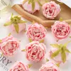 Gedroogde bloemen 100 stuks roze kunstzijde thuis bruiloft decoratie diy krans olieverfschilderij vintage rose bruidsaccessoires