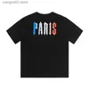 Camisetas Masculinas 2023ss Paris Gradient Printing T-shirt Masculino Feminino 1 1 Camiseta de Melhor Qualidade T230621