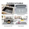 Table Mats Silicone Sink Protectors For Kitchen Folding Non-Slip Mat Grid Bottom Of Stainless Steel Porcelain 1Pcs