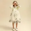 Девушка платья весеннее осенние детские платье принцессы для KDIS Flower Lace Kids одежда для девочек с длинными рукавами вечеринка по случаю дня рождения vestidos 3 6 8 лет