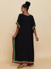 Basic Casual Dresses Elegant Black Maxi Dress Robe De Plage V neck Bohemian Long Dress sized Swimsuit Beach Clothing Cover up Kaftan Pareo 230620