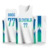 Andra idrottsartiklar Est Basketball Jerseys för män full sublimering slovenija brev tryckt anpassningsbara klubbteam sportkläder utbildningsspår 230620