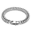 Link Armbanden 9.5mm 8.66inch Mens Sterke Armband Rvs Cubaanse Ketting Geschikt Voor Mannen Vader Vriendje Echtgenoot