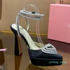 Love diamond Dress Shoes Bowtie Rhinestone decoration Sandals Designer platform heel Slingbacks 12.5cm high heeled Rome Sandal fashion womens shoe 35-42