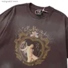 メンズTシャツカエルドリフトセントマイケルエンジェルプリントあなたの快適ゾーンとライフビンテージルーズティーTシャツの中に滞在するT230621