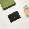Titolari di carte di design Portafoglio in vera pelle nera di lusso da donna Tasca portamonete elegante Lettere dorate Modello G Borse per uomo 11 Stili con scatola